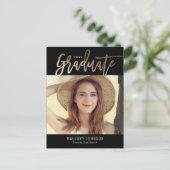 Glimmer bearbeitbarer Abschluss-Postkarte Postkarte (Stehend Vorderseite)