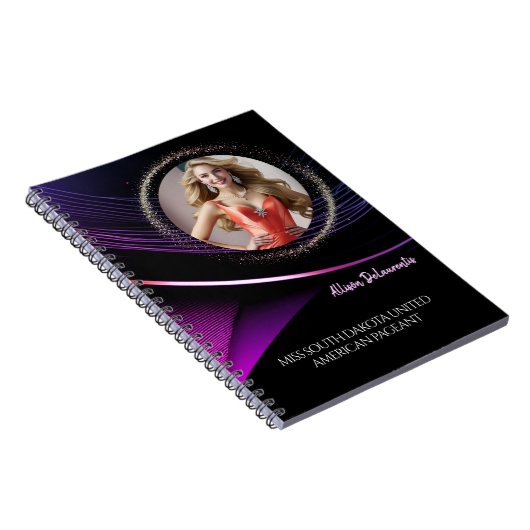 Glimmer Dust Custom Pageant Probe Notebook Notizblock (Rechte Seite)
