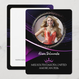 Glimmer Dust Premium Pageant Promo Card Einladung