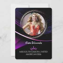 Glimmer Dust Premium Pageant Promo Card Einladung