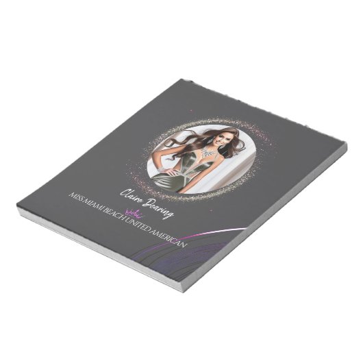 Glimmer Dust Titleholder Photo Notepad Notizblock (Rotiert)