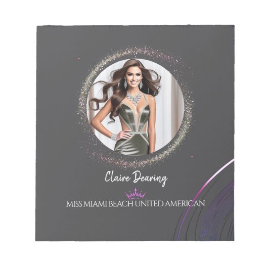Glimmer Dust Titleholder Photo Notepad Notizblock (Vorderseite)