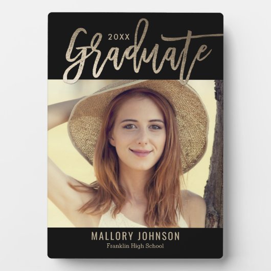 Glimmer-EDITABLE-FARBEN-Abschluss-Plaque Fotoplatte (Vorderseite)