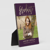 Glimmer-EDITABLE-FARBEN-Abschluss-Plaque Fotoplatte (Seite)