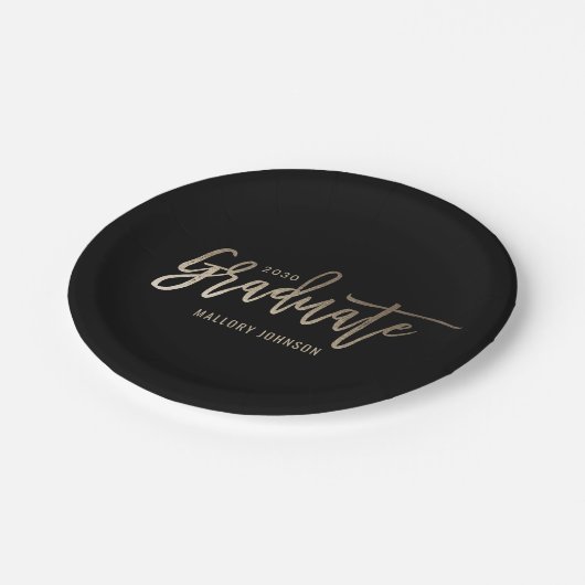 Glimmer-EDITABLE-FARBEN-Grad-Party-Teller Pappteller (Schrägansicht)