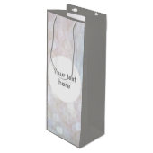 Glimmer Lights Grau Weiße Flasche Geschenk Beutel Geschenktüte Für Weinflaschen (Vorderseite Schrägansicht)