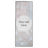 Glimmer Lights Grau Weiße Flasche Geschenk Beutel Geschenktüte Für Weinflaschen (Vorderseite)