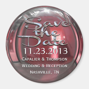 Glimmer Petal Save-the-Date-Magnet Magnet