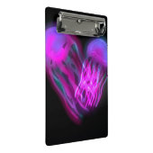 Glimmer Quallen Lila Mini Klemmbrett (Schrägansicht)