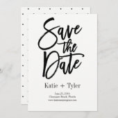 Glimmer-Save the Date-Lochkarte Save The Date (Vorne/Hinten)