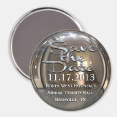 Glimmer Save-the-Date-Magnet Magnet (Vorderseite/Rückseite)