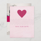 Glimmer Save the Date Valentinenkarte (Vorne/Hinten)