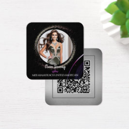 Glimmer Staub QR Foto Visitenkarte
