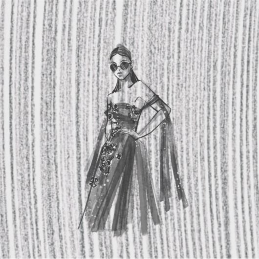 Glimmer Tech-Couture. Aufkleber (Vorderseite)