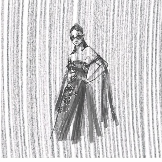 Glimmer Tech-Couture. Aufkleber (Vorderseite)