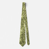 Glimmering Chartreuse Sequin Sparkle Neck Tie Krawatte (Vorderseite)