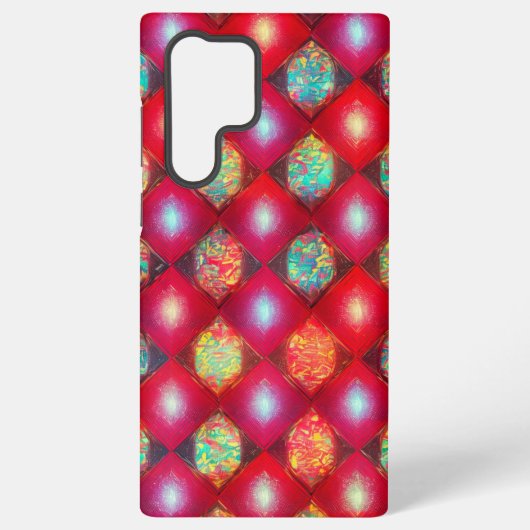 Glimmering Gemstone Quilted Phone Case Samsung Galaxy Hülle (Rückseite)