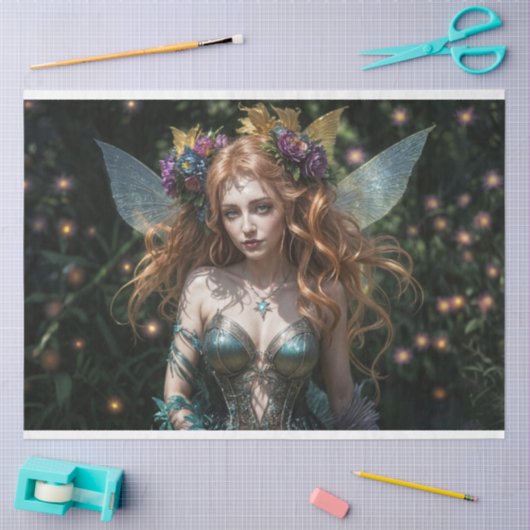 Glimmering Summer Fairy Decoupage | verzaubert Seidenpapier (Basteln)