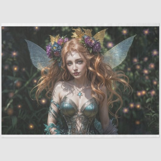 Glimmering Summer Fairy Decoupage | verzaubert Seidenpapier (Vorderseite)