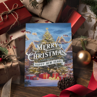 Glimmernde Weihnachtsmagie Postkarte