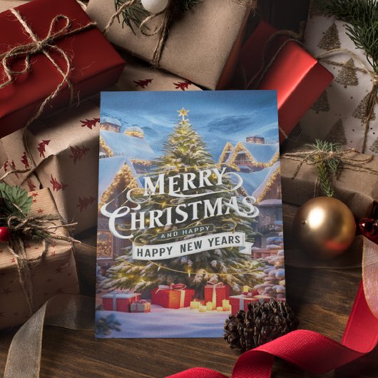 Glimmernde Weihnachtsmagie Postkarte