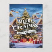 Glimmernde Weihnachtsmagie Postkarte (Vorderseite)