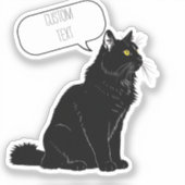 Glimmernder Blick: Personalisierte, flauschige sch Aufkleber (Vorderseite)