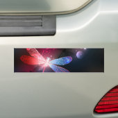 Glimmerne Rote Libelle Autoaufkleber (Auf Auto)
