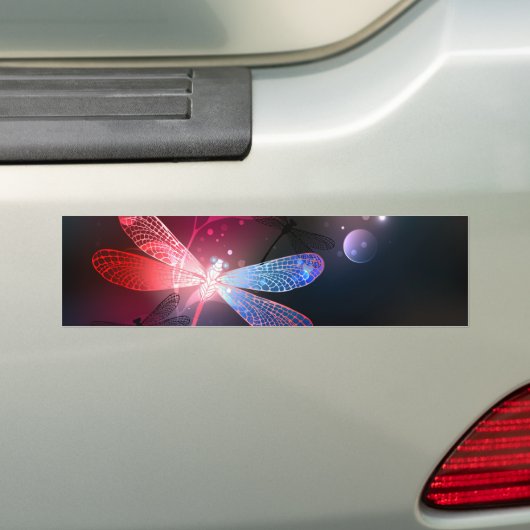 Glimmerne Rote Libelle Autoaufkleber (Auf Auto)