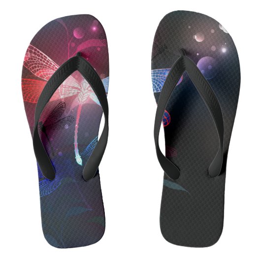 Glimmerne Rote Libelle Badesandalen (Fußbett)