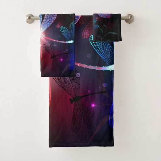 Glimmerne Rote Libelle Badhandtuch Set (Insitu)