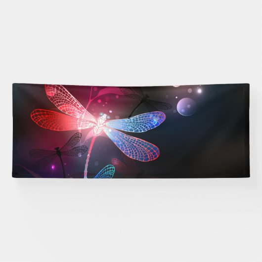 Glimmerne Rote Libelle Banner (Horizontal)