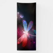 Glimmerne Rote Libelle Banner (Vertikal)