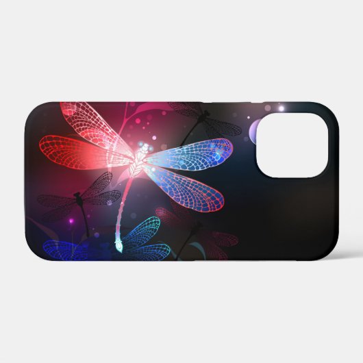 Glimmerne Rote Libelle Case-Mate iPhone Hülle (Rückseite (Horizontal))