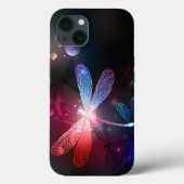 Glimmerne Rote Libelle Case-Mate iPhone Hülle (Rückseite)