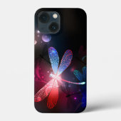 Glimmerne Rote Libelle Case-Mate iPhone Hülle (Rückseite)