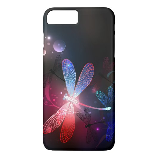 Glimmerne Rote Libelle Case-Mate iPhone Hülle (Rückseite)