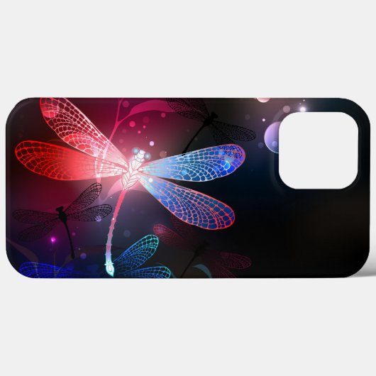 Glimmerne Rote Libelle Case-Mate iPhone Hülle (Rückseite (Horizontal))