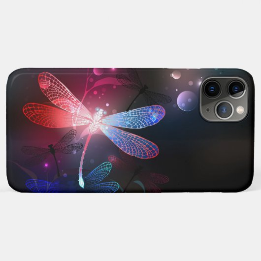 Glimmerne Rote Libelle Case-Mate iPhone Hülle (Rückseite (Horizontal))