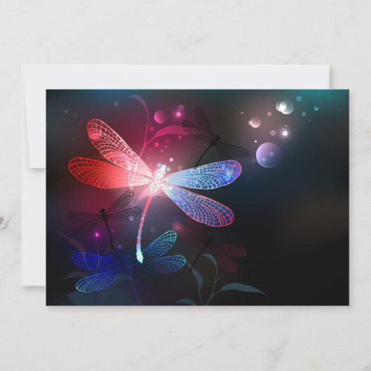 Glimmerne Rote Libelle Einladung (Vorderseite)