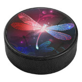 Glimmerne Rote Libelle Eishockey Puck (3/4)