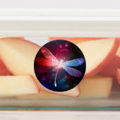 Glimmerne Rote Libelle Etiketten (Befestigt)