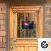 Glimmerne Rote Libelle Fensteraufkleber (Haustür)