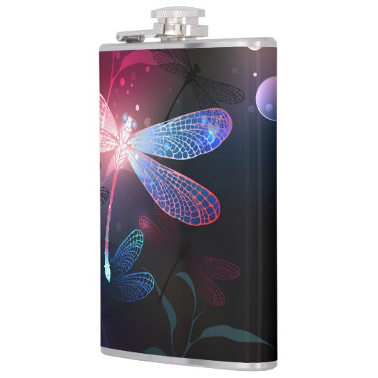 Glimmerne Rote Libelle Flachmann (Links)