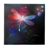 Glimmerne Rote Libelle Fliese (Vorderseite)