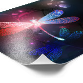 Glimmerne Rote Libelle Fotodruck (Ecke)