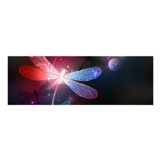 Glimmerne Rote Libelle Fotodruck (Vorne)