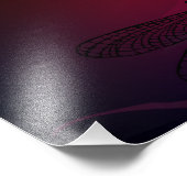 Glimmerne Rote Libelle Fotodruck (Ecke)