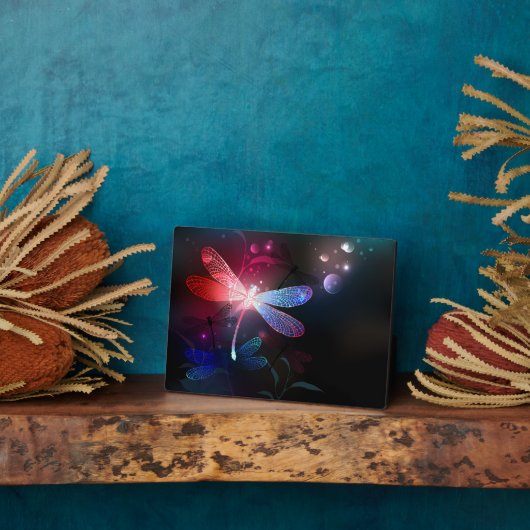 Glimmerne Rote Libelle Fotoplatte (Seite)