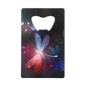 Glimmerne Rote Libelle Geldbeutel Flaschenöffner (Vorderseite)